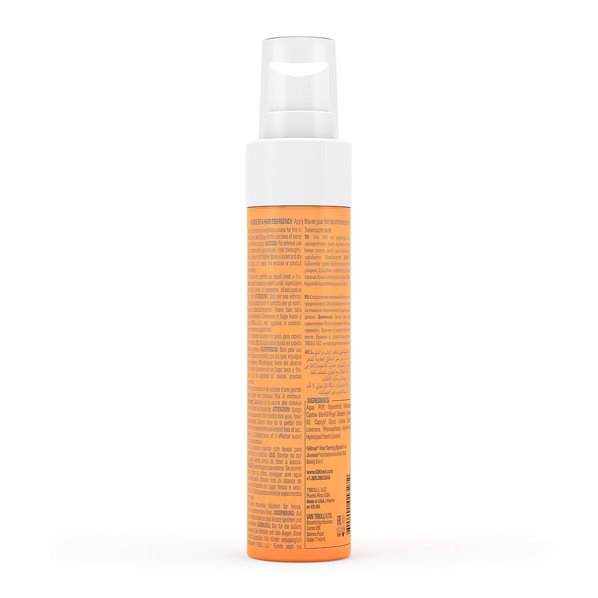 VolumizeHer Spray creates weightless hair volume weightless volume and frizz free thick hair VolumizeHer Spray for optimal volume JUVEXIN a keratin anti-aging protein blend optimized VEGETABLE PROTEINS COCONUT FRUIT CONDITIONERS Medium Hold Styling Ideal for fine hair types to add volume Moisturizes Hair Adds Volume Thickens each hair strand Weightless Moisturizing Blow dry at the root area to achieve optimal volume