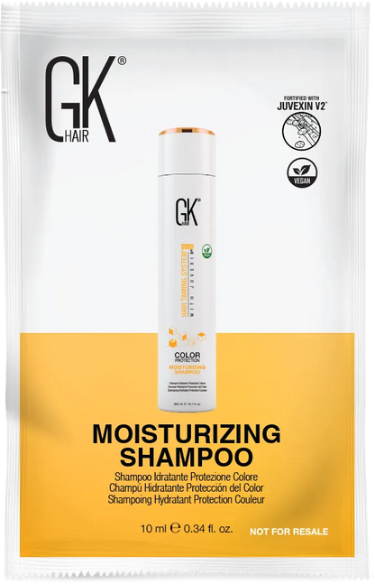 GK Hair Sachets Pro: Moisturizing Shampoo Color Protection 10 ml sachet, front view