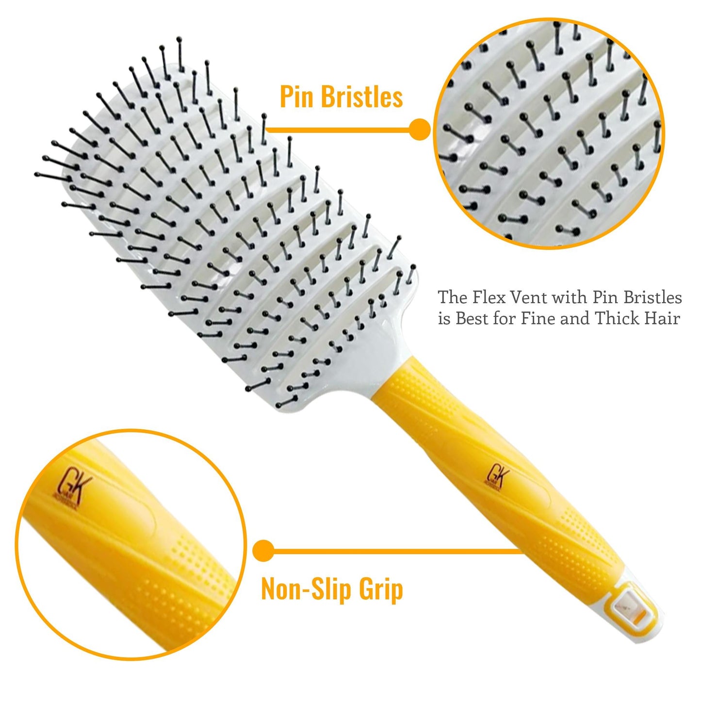 GK Hair Vent Brush 3 inch