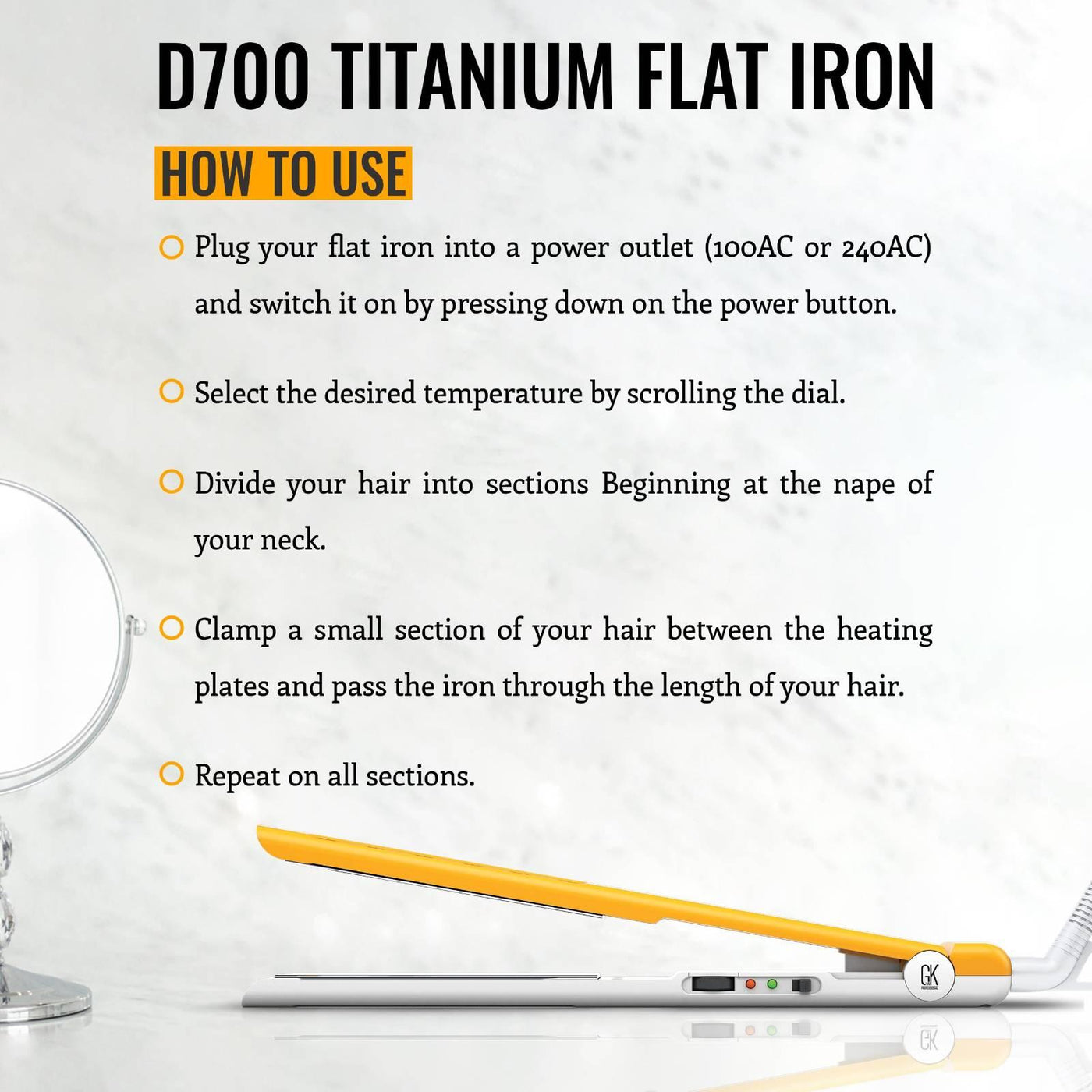 D700 Titanium Flat Iron